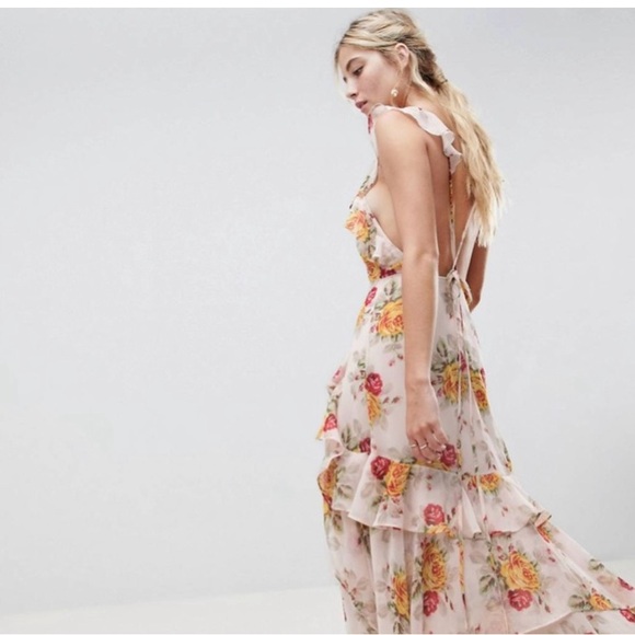 ASOS Design Ruffle High Low Dress - Picture 4 of 7